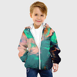 Куртка с капюшоном детская Кислотные разводы, цвет: 3D-белый — фото 2