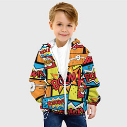 Куртка с капюшоном детская Boom Pop Art, цвет: 3D-белый — фото 2