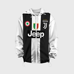 Куртка с капюшоном детская FC Juventus 18-19, цвет: 3D-белый