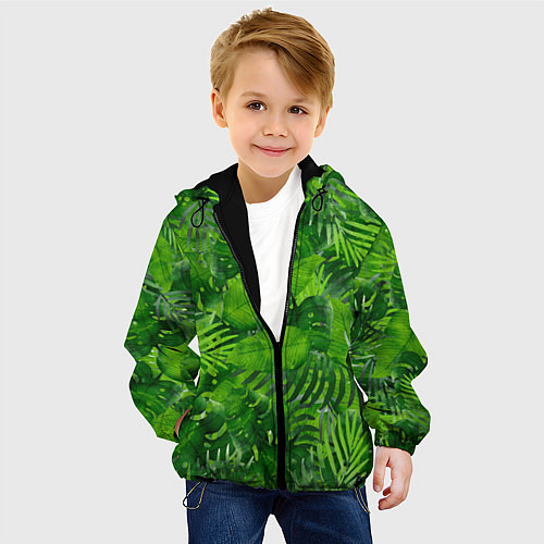 Детская куртка Тропический лес / 3D-Черный – фото 4