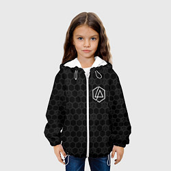 Куртка с капюшоном детская Linkin Park: Black Carbon, цвет: 3D-белый — фото 2