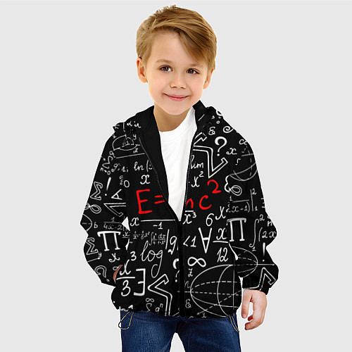 Детская куртка Формулы физики / 3D-Черный – фото 4