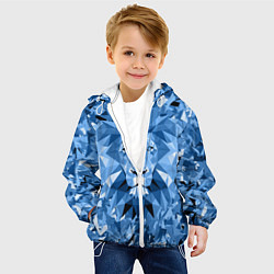 Куртка с капюшоном детская Сине-бело-голубой лев, цвет: 3D-белый — фото 2