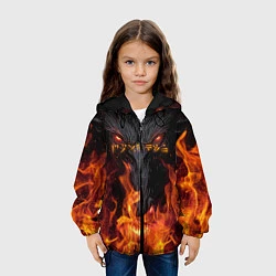 Куртка с капюшоном детская TES: Flame Wolf, цвет: 3D-черный — фото 2