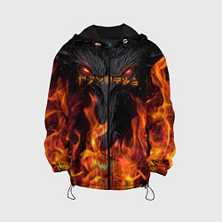 Куртка с капюшоном детская TES: Flame Wolf, цвет: 3D-черный