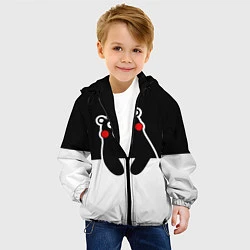 Куртка с капюшоном детская Kumamon Surprised, цвет: 3D-черный — фото 2