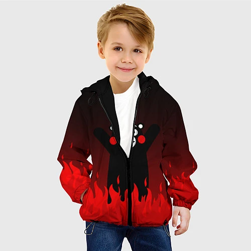 Детская куртка Kumamon: Hell Flame / 3D-Черный – фото 4