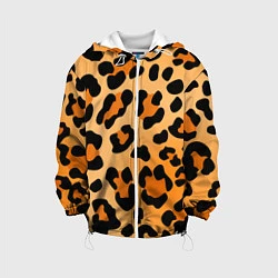 Куртка с капюшоном детская Шкура ягуара, цвет: 3D-белый