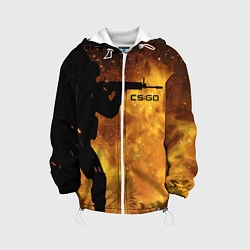 Куртка с капюшоном детская CS:GO Dark Fire, цвет: 3D-белый