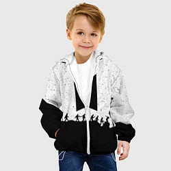 Куртка с капюшоном детская BTS: Black Stars, цвет: 3D-белый — фото 2