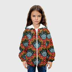 Куртка с капюшоном детская Узоры Бохо, цвет: 3D-белый — фото 2