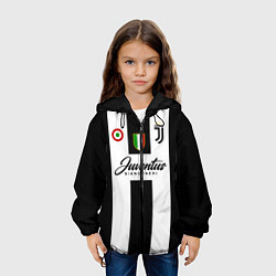 Куртка с капюшоном детская Ювентус, цвет: 3D-черный — фото 2