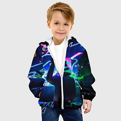 Куртка с капюшоном детская Marshmello: Neon DJ, цвет: 3D-белый — фото 2