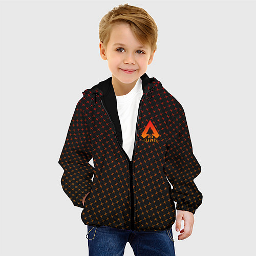 Детская куртка Apex Legends: Orange Dotted / 3D-Черный – фото 4