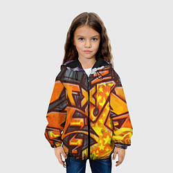 Куртка с капюшоном детская Orange Graffiti, цвет: 3D-черный — фото 2