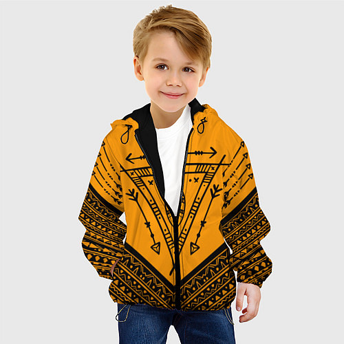 Детская куртка Native American: Yellow Style / 3D-Черный – фото 4