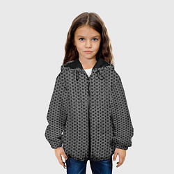 Куртка с капюшоном детская Кольчуга воина, цвет: 3D-черный — фото 2