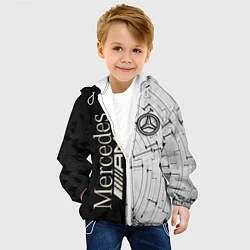 Куртка с капюшоном детская Mercedes AMG: Techno Style, цвет: 3D-белый — фото 2