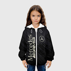 Куртка с капюшоном детская Mercedes AMG: Black Edition, цвет: 3D-белый — фото 2