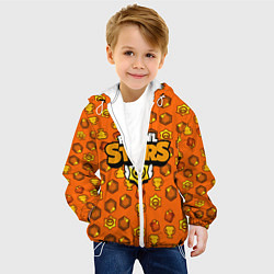 Куртка с капюшоном детская Brawl Stars: Orange Team, цвет: 3D-белый — фото 2