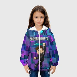 Куртка с капюшоном детская MINECRAFT WAR, цвет: 3D-белый — фото 2