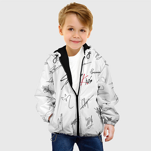 Детская куртка STRAY KIDS АВТОГРАФЫ / 3D-Черный – фото 4