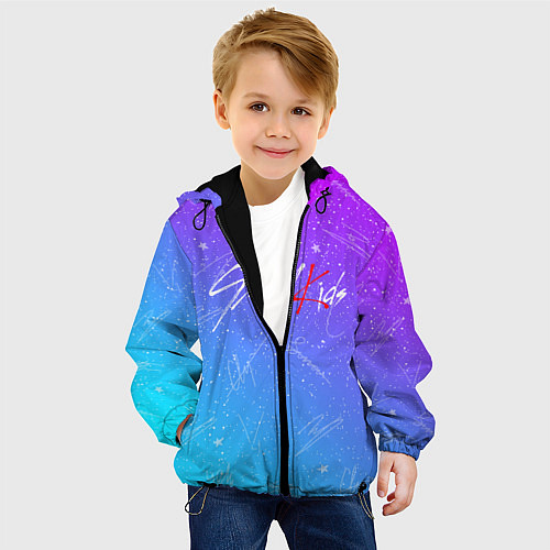 Детская куртка STRAY KIDS АВТОГРАФЫ / 3D-Черный – фото 4