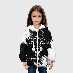 Куртка с капюшоном детская ЧЁРНЫЙ КЛЕВЕР, цвет: 3D-белый — фото 2