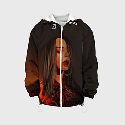 Куртка с капюшоном детская Billie Eilish: Red Head, цвет: 3D-белый