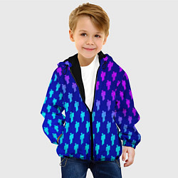 Куртка с капюшоном детская Billie Eilish: Violet Pattern, цвет: 3D-черный — фото 2