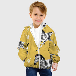 Куртка с капюшоном детская Зебра арт, цвет: 3D-белый — фото 2