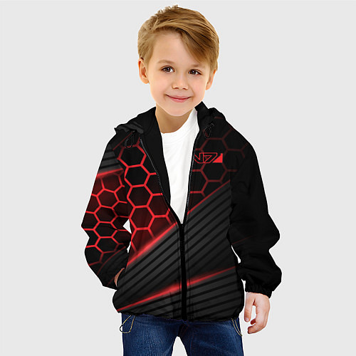 Детская куртка Mass Effect N7 / 3D-Черный – фото 4