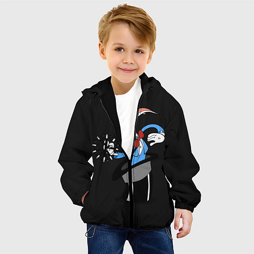 Детская куртка Cuphead - Хопус Покус / 3D-Черный – фото 4