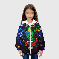 Куртка с капюшоном детская BRAWL STARS НОВОГОДНИЙ, цвет: 3D-белый — фото 2