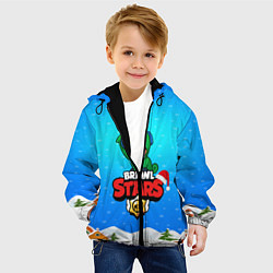 Куртка с капюшоном детская Brawl Stars новогодний LEON, цвет: 3D-черный — фото 2