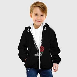 Куртка с капюшоном детская Роза, цвет: 3D-белый — фото 2