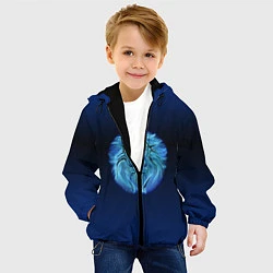 Куртка с капюшоном детская Знаки Зодиака Лев, цвет: 3D-черный — фото 2