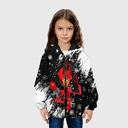 Куртка с капюшоном детская HAZBIN HOTEL НОВОГОДНИЙ, цвет: 3D-черный — фото 2
