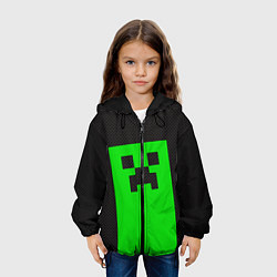 Куртка с капюшоном детская MINECRAFT карбон, цвет: 3D-черный — фото 2