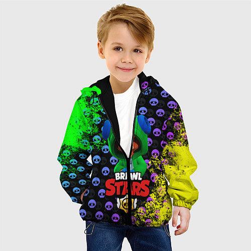 Детская куртка Brawl Stars LEON / 3D-Черный – фото 4