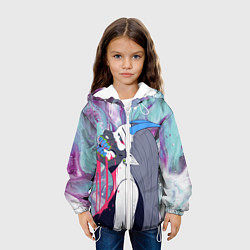 Куртка с капюшоном детская Дьяволица, цвет: 3D-белый — фото 2