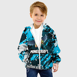 Куртка с капюшоном детская Minecraft Майнкрафт, цвет: 3D-белый — фото 2
