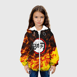 Куртка с капюшоном детская KIMETSU NO YAIBA, цвет: 3D-белый — фото 2