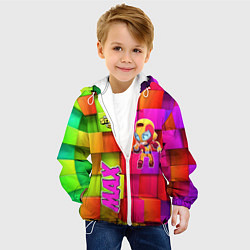 Куртка с капюшоном детская Brawl Stars Мах, цвет: 3D-белый — фото 2