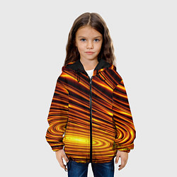 Куртка с капюшоном детская Золото, цвет: 3D-черный — фото 2
