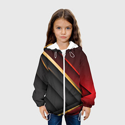 Куртка с капюшоном детская Минимализм, цвет: 3D-белый — фото 2