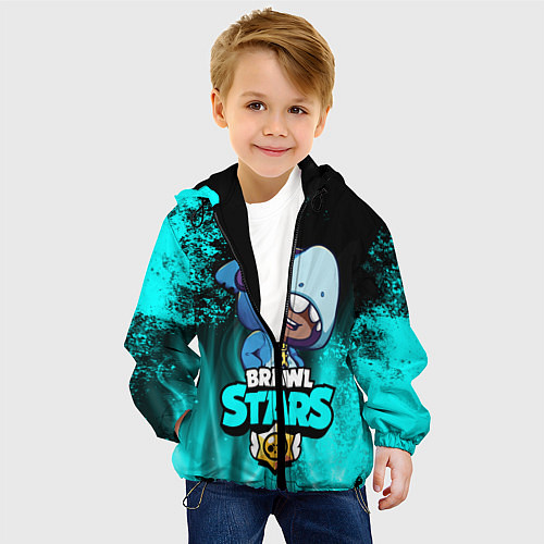 Детская куртка Brawl Stars LEON SHARK / 3D-Черный – фото 4