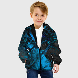 Куртка с капюшоном детская Nu abstracts art, цвет: 3D-черный — фото 2