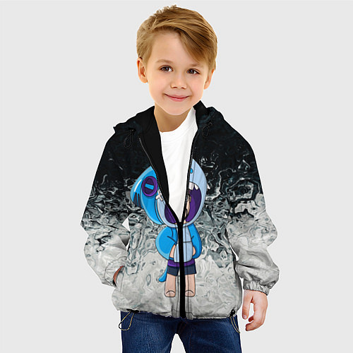 Детская куртка Леон акула / 3D-Черный – фото 4