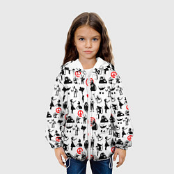Куртка с капюшоном детская Banksy, цвет: 3D-белый — фото 2